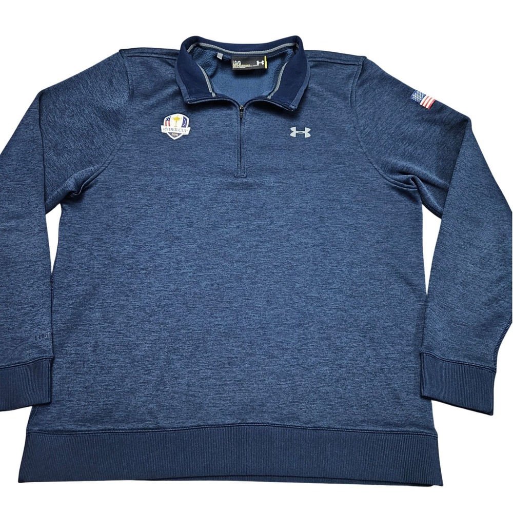 Ryder Cup 2016 Hazeltine Quarter Zip L Blue Performance Pullover Golf Chaska USA